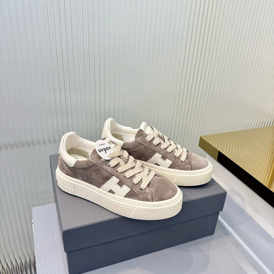 Hogan Cushioned Leather Platform Casual Comfort Shoes