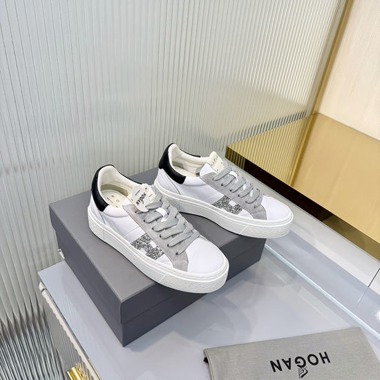 Hogan Cushioned Leather Platform Casual Comfort Shoes