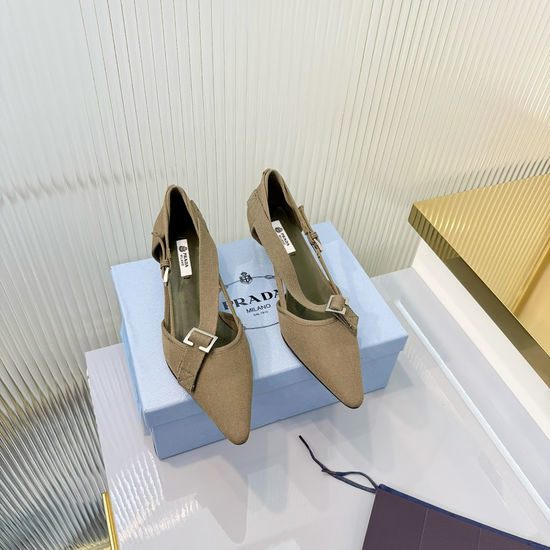 Prada Square Toe Block Heel Backless Sandals Premium Quality