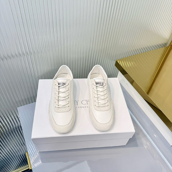 Jimmy Choo Lace Trim Casual Sneakers Soft Cushioned Non-slip Daily Footwear
