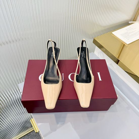 Gucci Classic Crystal Decorated Patent Leather Loafer