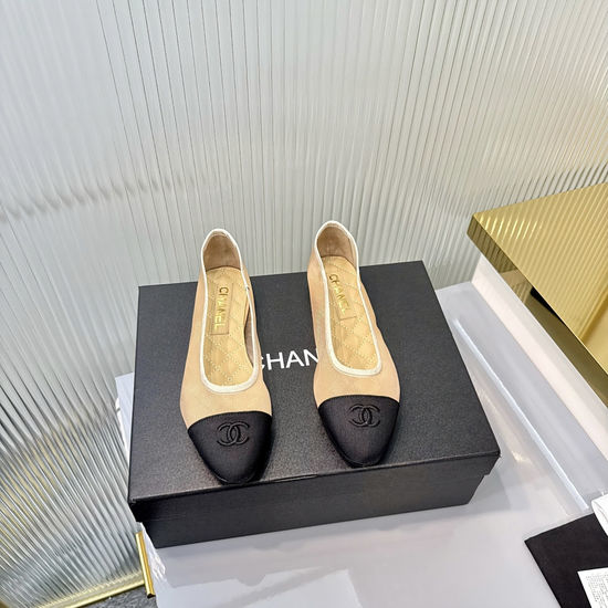 Chanel Classic Color Block Leather Low Heel Sandals