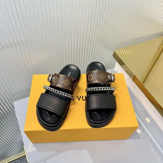 Louis Vuitton LV Vintage Printed Adjustable Slip On Comfort Clogs