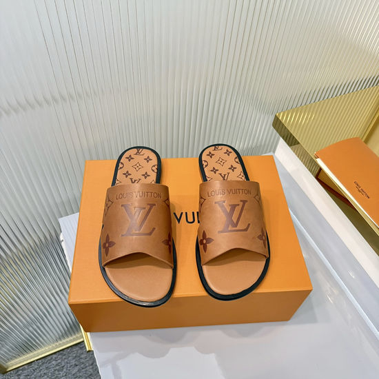Louis Vuitton LV Premium Printed Down Filled Comfortable Slides