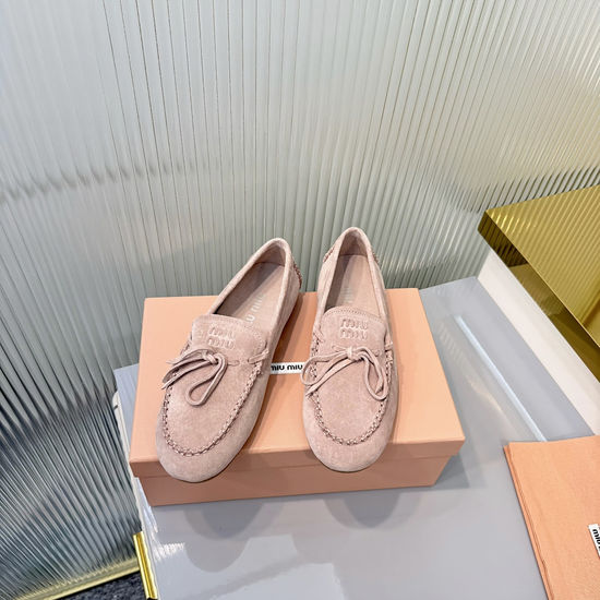 Miu Miu Vintage Bow Decor Mule Slides Casual Comfortable Footwear