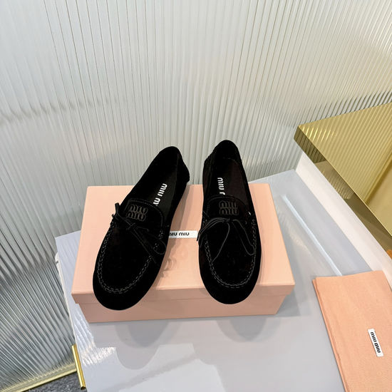 Miu Miu Vintage Bow Decor Mule Slides Casual Comfortable Footwear