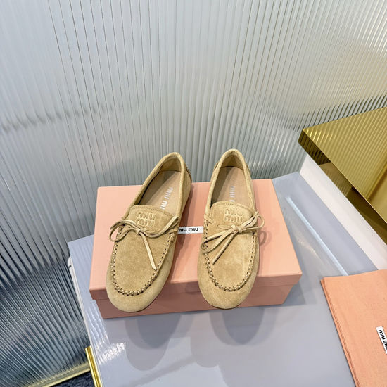 Miu Miu Vintage Bow Decor Mule Slides Casual Comfortable Footwear