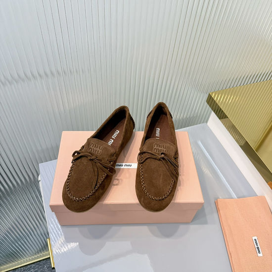 Miu Miu Vintage Bow Decor Mule Slides Casual Comfortable Footwear