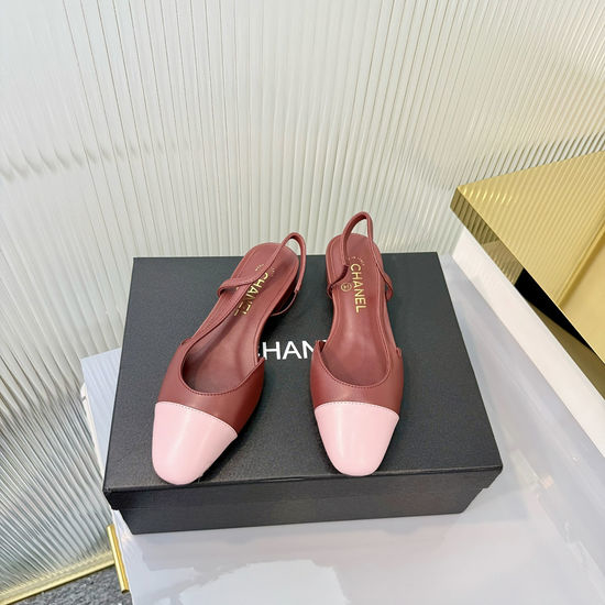 Chanel Elegant Slingback Flat Soft Leather Casual Shoes