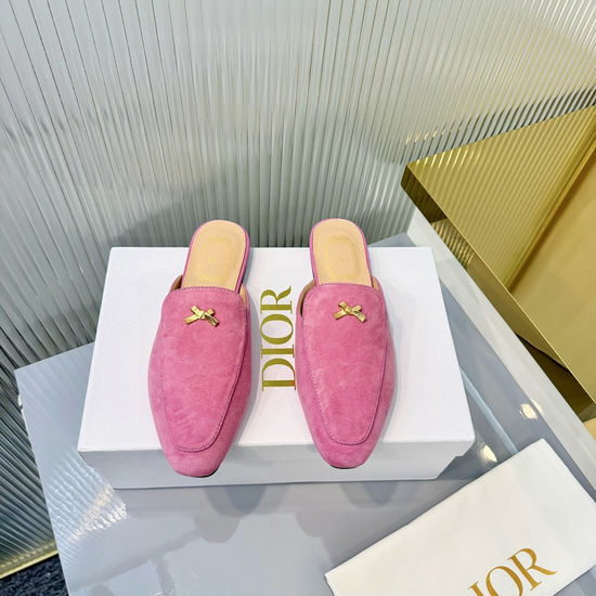 Christian Dior Casual Flat Slides Soft Comfortable Versatile Daily Footwear