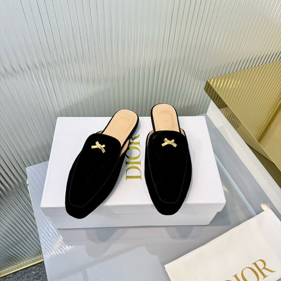Christian Dior Casual Flat Slides Soft Comfortable Versatile Daily Footwear