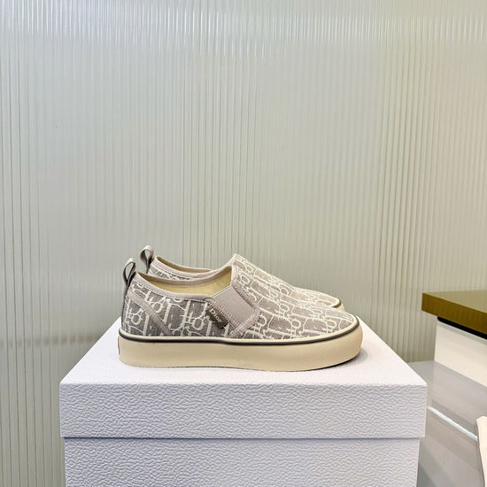 Christian Dior Vintage Printed Lace Canvas Casual Comfortable Sneakers