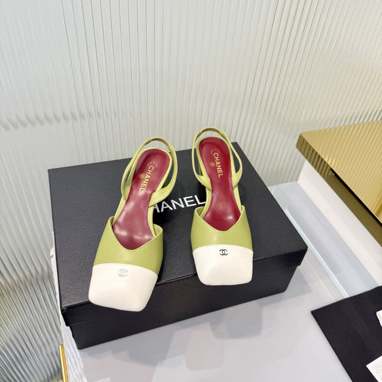 Chanel Classic Mid Heel Leather Ballet Dress Shoes