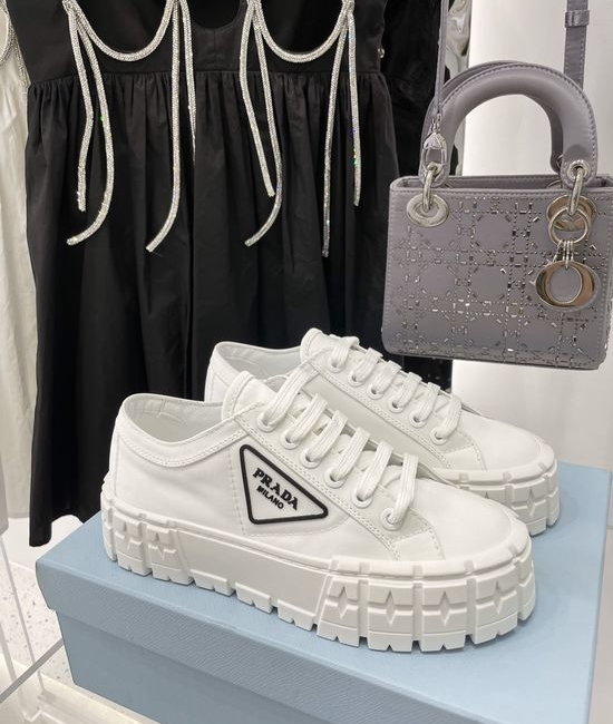 Prada Classic Platform Sneakers Waterproof Upper Comfortable