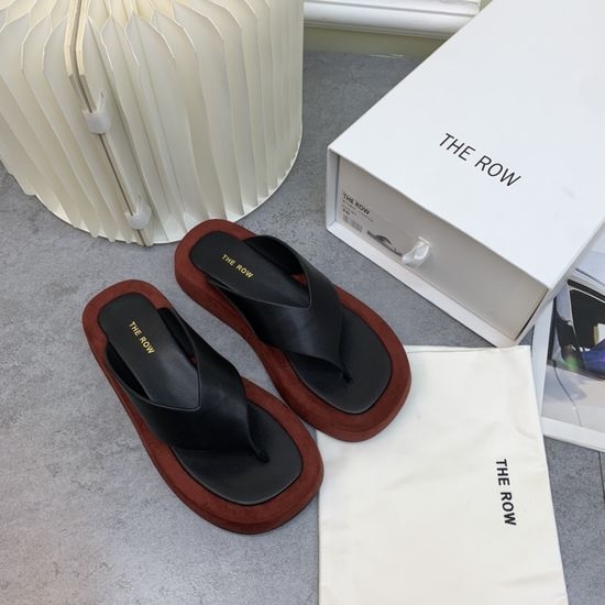 The Row Custom Leather Thick-soled Flip-flops