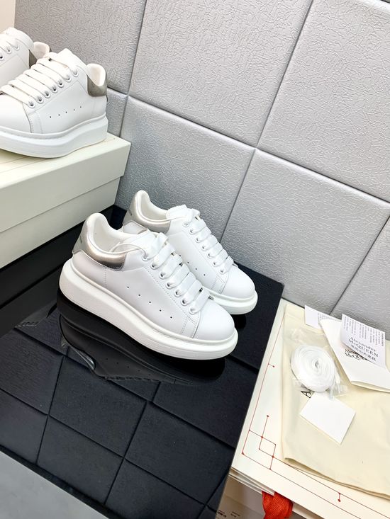 McQueen High Quality Leather Platform Casual Sneakers
