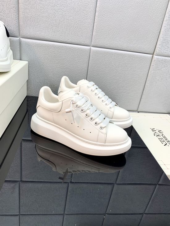 McQueen High Quality Leather Platform Casual Sneakers