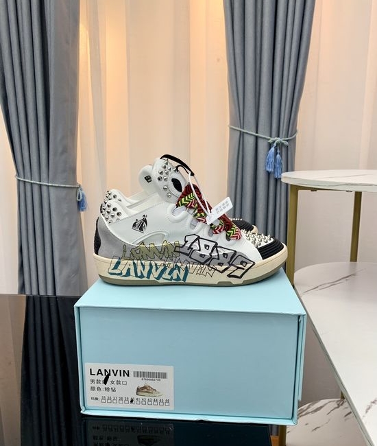 Lanvin Premium Leather Versatile Daily Casual Sneakers