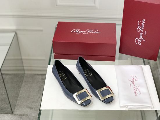 Roger Viver Patent Leather Buckle Kitten Heel Pumps