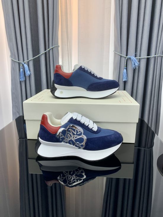 McQueen Sprint Running Sneakers with Signature Seal Design