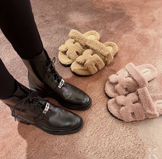 Hermes Buckle Decor Flat Ankle Boots Casual Stylish Footwear