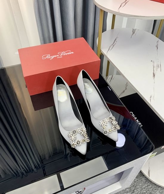 Vivienne Westhood Rhinestone Buckle Satin Kitten Heel Slingback Shoes
