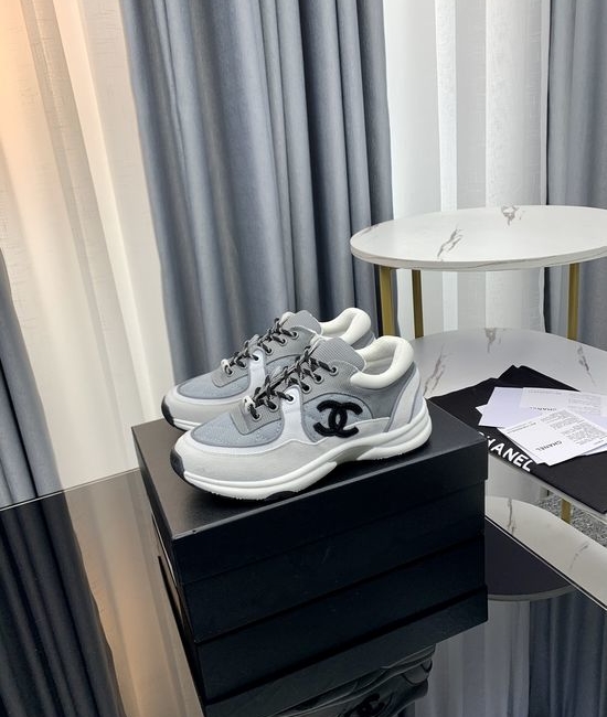 Chanel Color Block Thick Sole Comfort Height Increasing Shoes