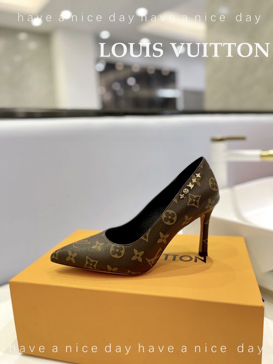 Louis Vuitton Premium Top Grain Leather Stiletto Heels