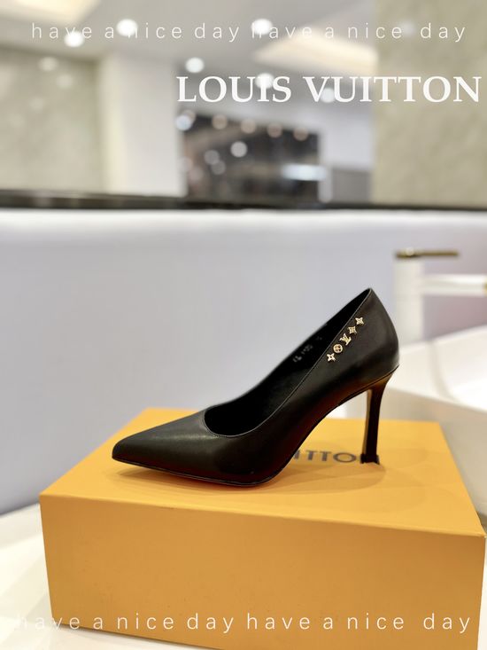 Louis Vuitton Premium Top Grain Leather Stiletto Heels