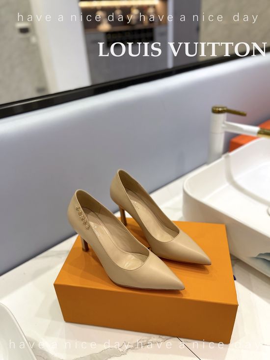 Louis Vuitton Premium Top Grain Leather Stiletto Heels