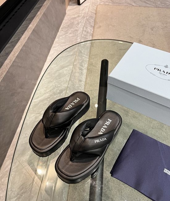 Prada Comfortable Slip-on Mule Clogs with Soft Leather Upper