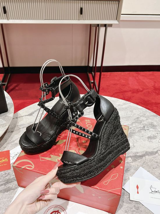 Bottega Veneta Woven Wedge Sandals with Crossover Straps