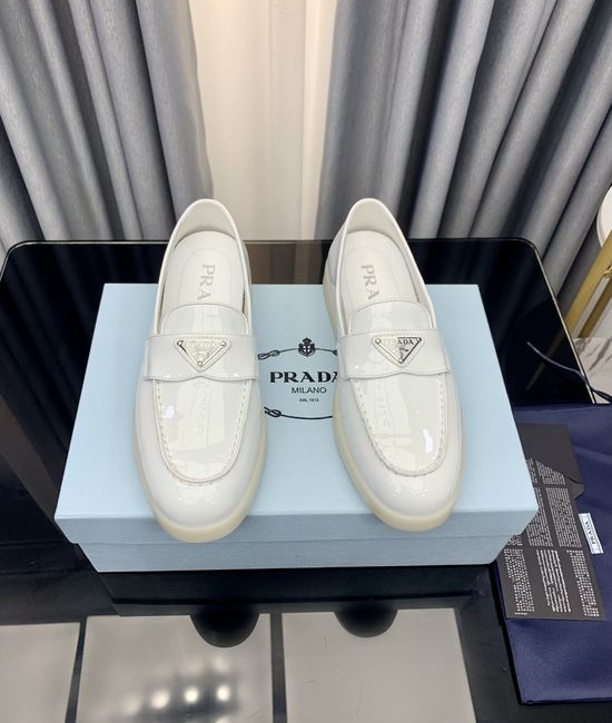 Prada Classic Logo Loafers Premium Suede Upper Durable Sole
