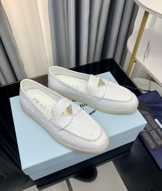 Prada Classic Logo Loafers Premium Suede Upper Durable Sole