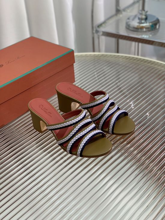 Loro Piana Genuine Leather Comfortable Summer Flat Slides