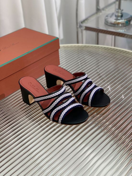 Loro Piana Genuine Leather Comfortable Summer Flat Slides