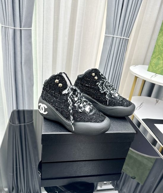 Chanel Genuine Leather Thick Sole Warm Non-slip Snow Boots