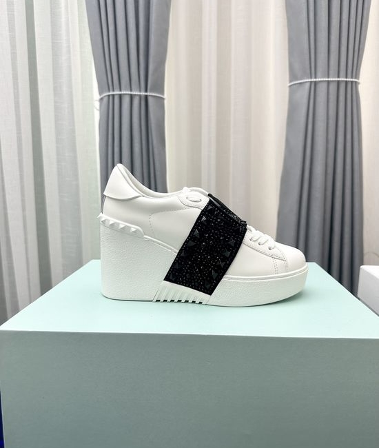 Valentino Rivet Decor Thick Sole Height Increasing Shoes