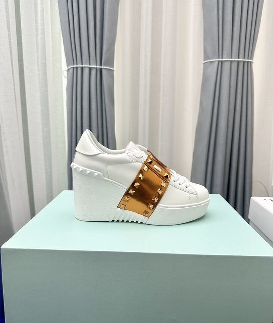 Valentino Rivet Decor Thick Sole Height Increasing Shoes