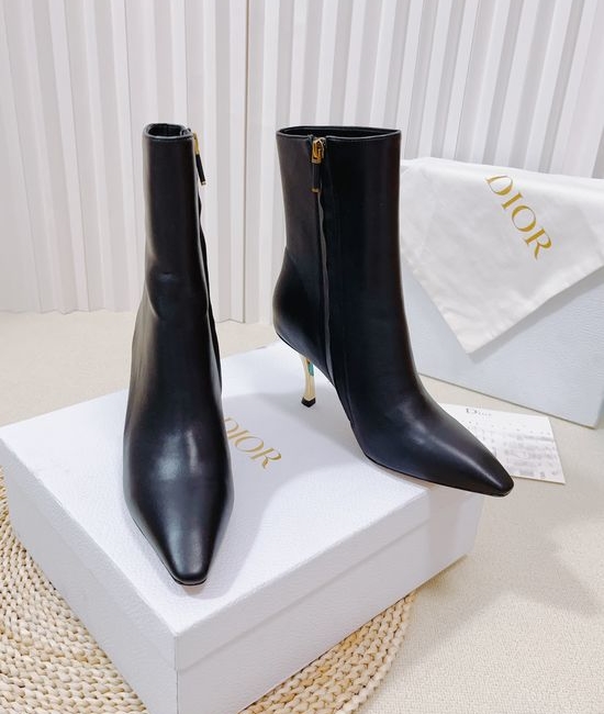 Christian Dior CD Sleek High Heels with Gold-Plated Stiletto