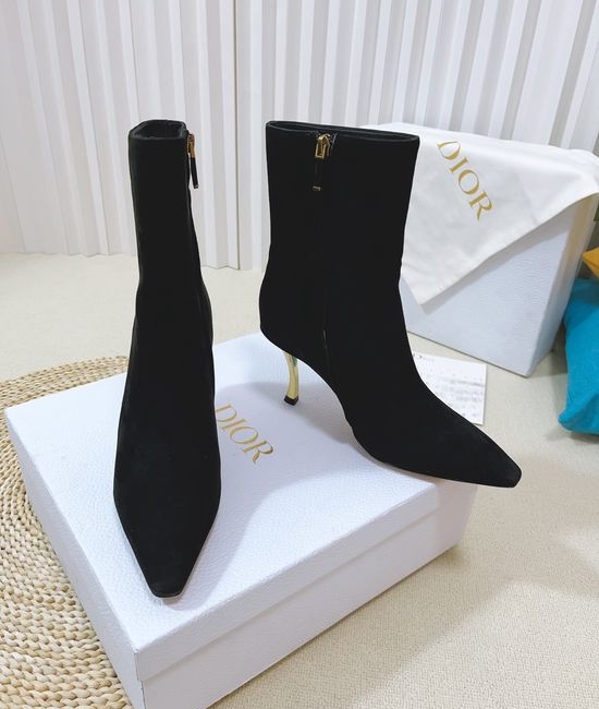 Christian Dior CD Sleek High Heels with Gold-Plated Stiletto