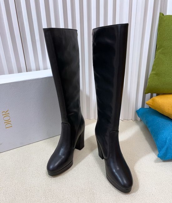 Christian Dior CD Classic Round-Toe Zip-Up Boots with CD Logo Buckle