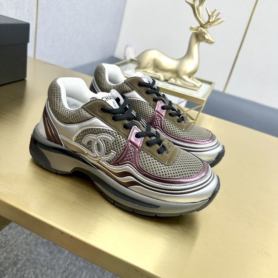 Chanel Embroidered Breathable Upper All-match Casual Sports Shoes