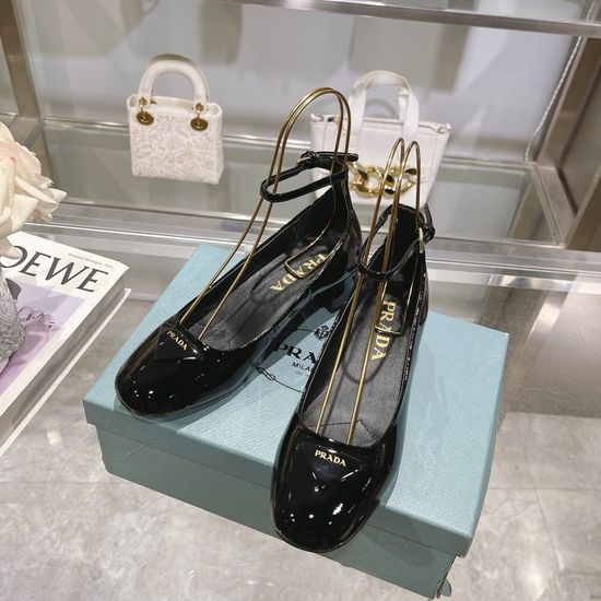 Prada Suede Low Heel Mary Jane Dress Sandals