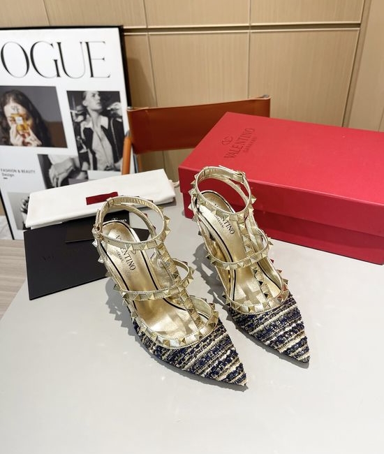 Valentino Studded Strap High Heel Elegant Sandals