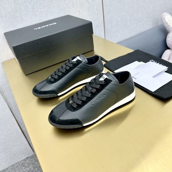 Chanel Casual Suede Color Block Comfortable Sneakers
