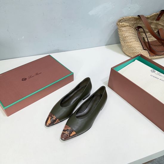 Loro Piana Color Block Slip On Loafers Premium Leather Upper