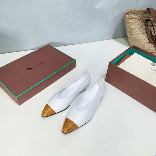 Loro Piana Color Block Slip On Loafers Premium Leather Upper