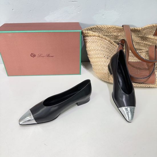 Loro Piana Color Block Slip On Loafers Premium Leather Upper