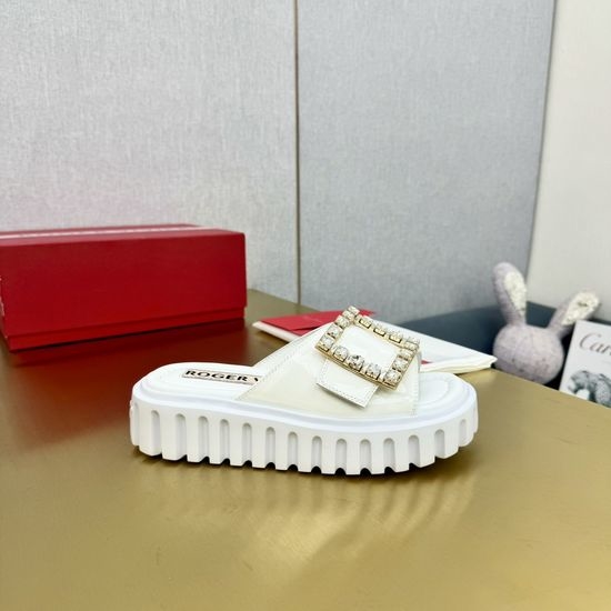 Vivienne Westhood Chic Leather Mules with Sparkling Crystal Buckle